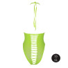 Ouch! Glow Body échancré ouvert à l'entrejambe avec dos nu Vert Fluo
